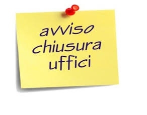 Avviso chiusura Ufficio Stato Civile