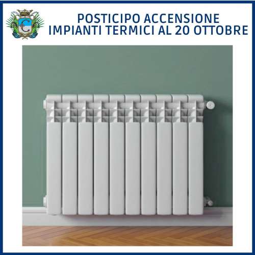 Ordinanza sindacale 9/2026 - posticipo accensione impianti di riscaldamento al 20/10/2026