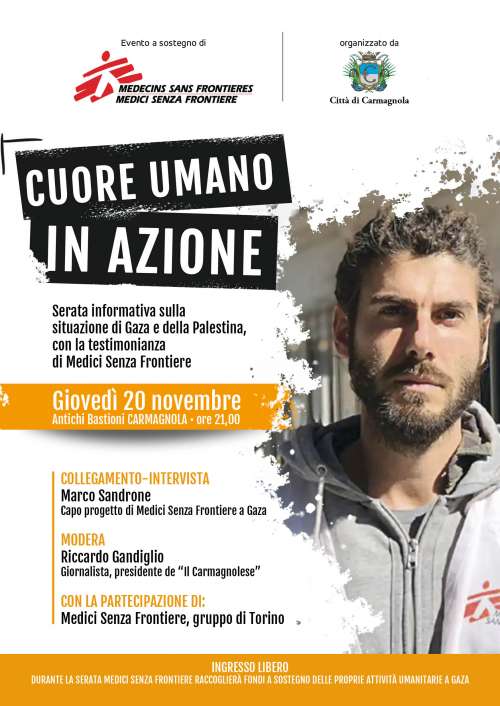 Cuore umano in azione - serata di approfondimento sulla situazione di Gaza con Medici Senza Frontiere