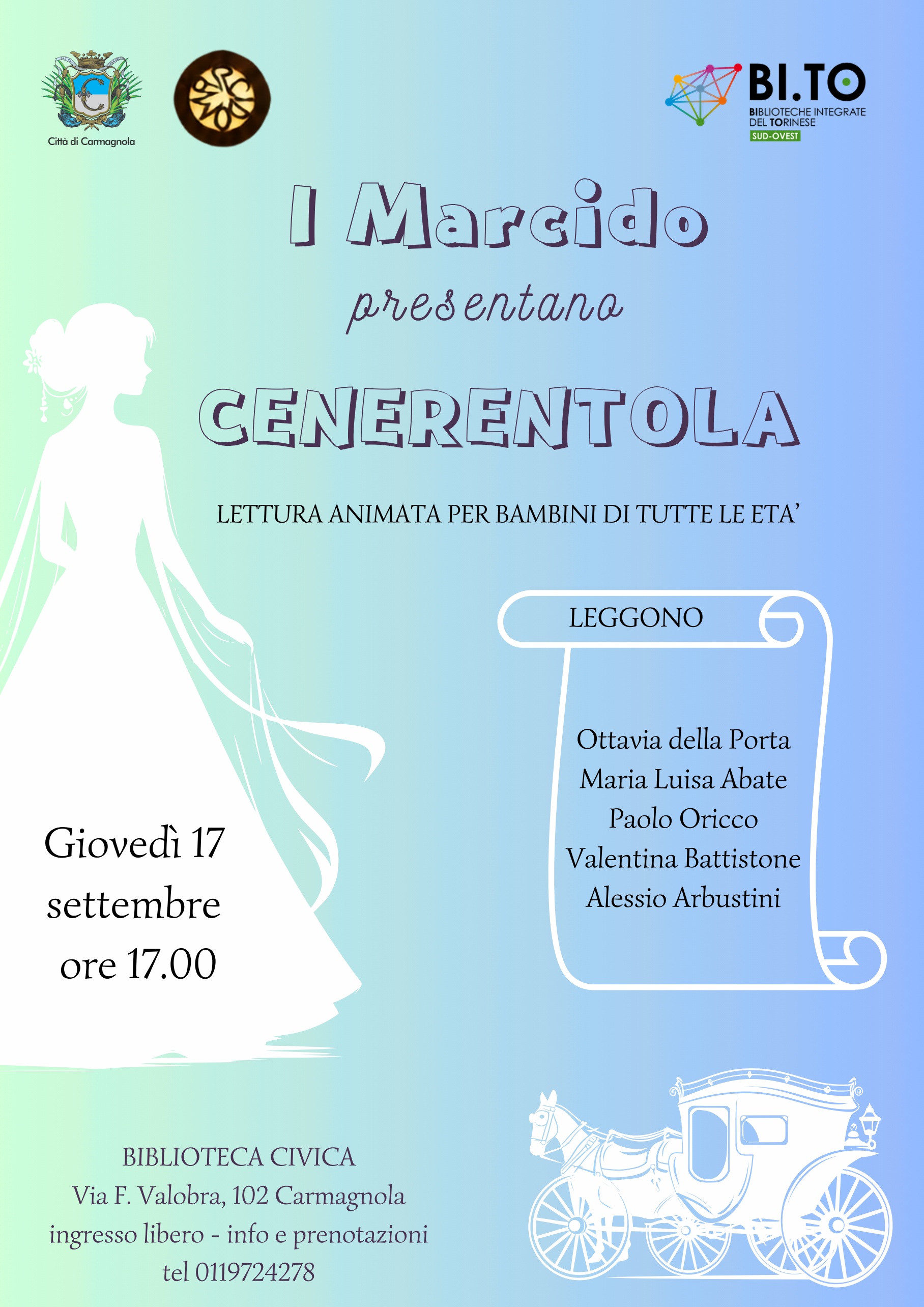 �Cenerentola�: lettura animata per famiglie e bambini alla Biblioteca Civica
