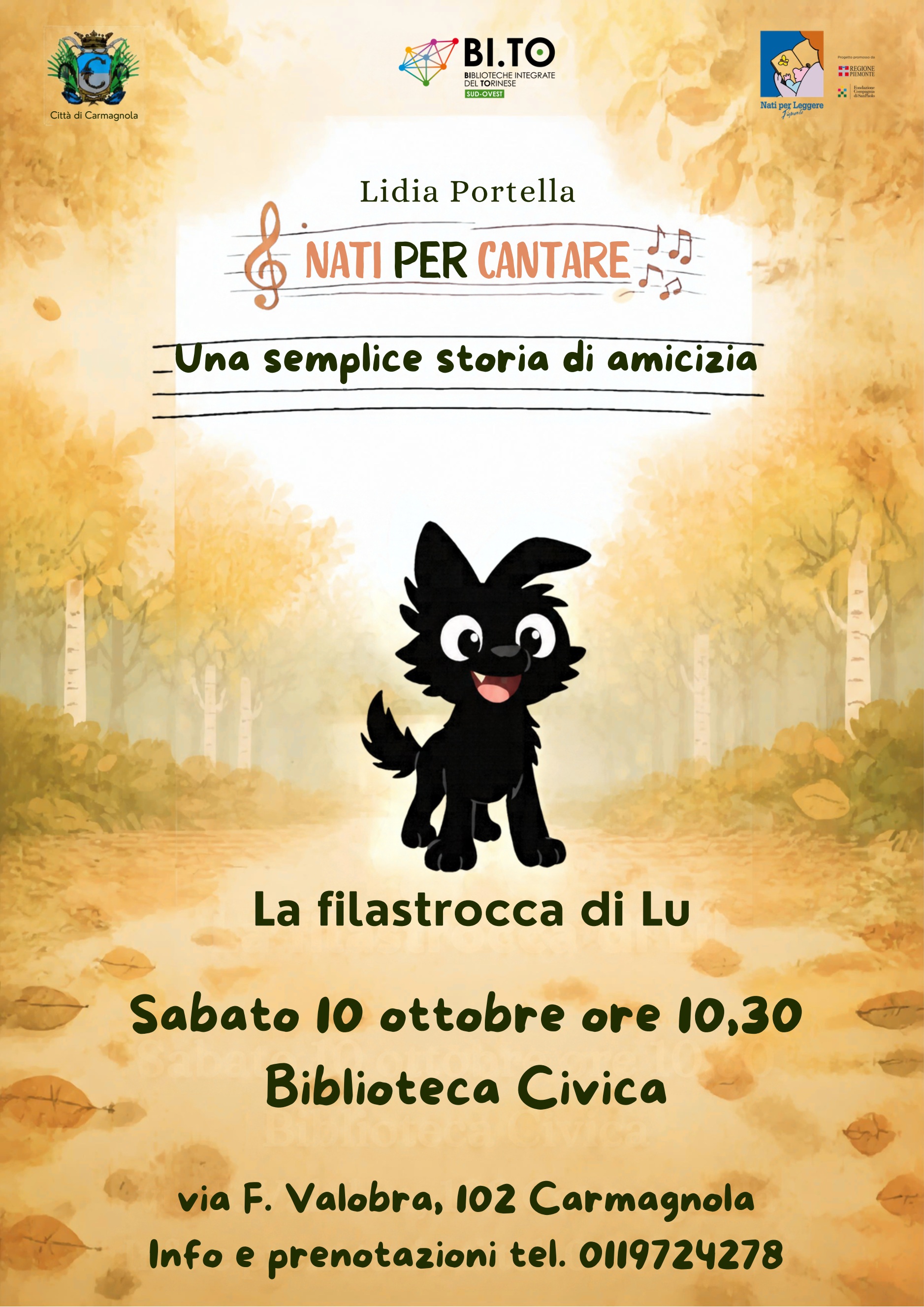 �La filastrocca di Lu�: lettura, musica e amicizia per i pi� piccoli alla Biblioteca Civica